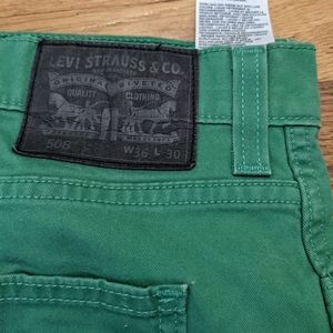 Men's Levis Green Jeans 36x30